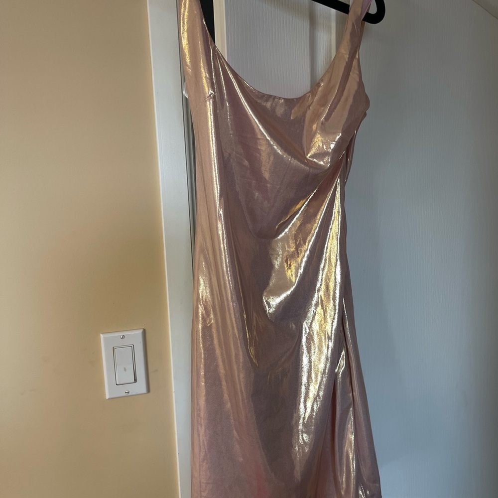 Revolve superdown pink metallic mini dress